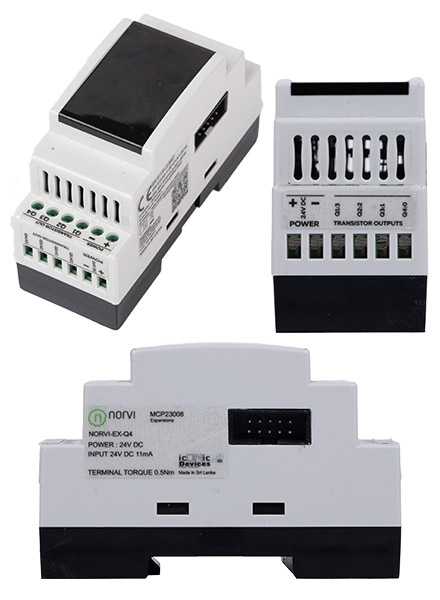 NORVI-EX-<b>Q4</b>� (4 x Open Collector Transistor Outputs)